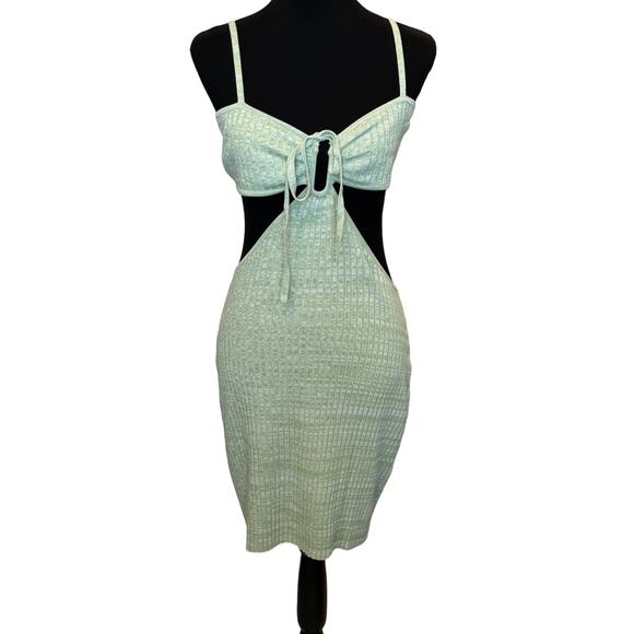 New ~ 4TH & RECKLESS ~ Sicily Cut-Out Halter Knitted Mini Dress Size M VISCOSE - Picture 4 of 10